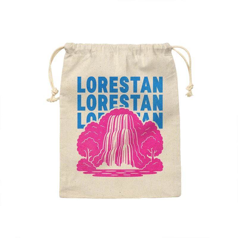 کیسه نان و سبزی ترمه طراحان ایده مدل نماد آبشار بیشه لرستان کد map0090 - S سایز 19x19 سانتی متر