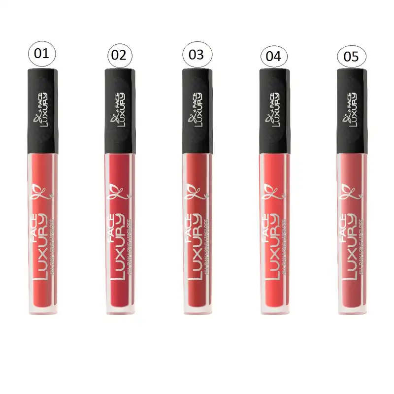 رژ لب مایع لاکچری فیس مدل 01 - 05 مجموعه 5 عددی