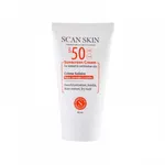 کرم ضدآفتاب بی‌رنگ اسکن اسکین مدل SPF50، مناسب پوست‌های معمولی و مختلط، حجم 40 میلی‌لیتر