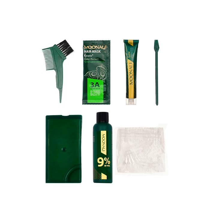 کیت رنگ مو مونالی اسکای شماره 6.2 حجم 100 میلی لیتر رنگ بلوند دودی متوسط