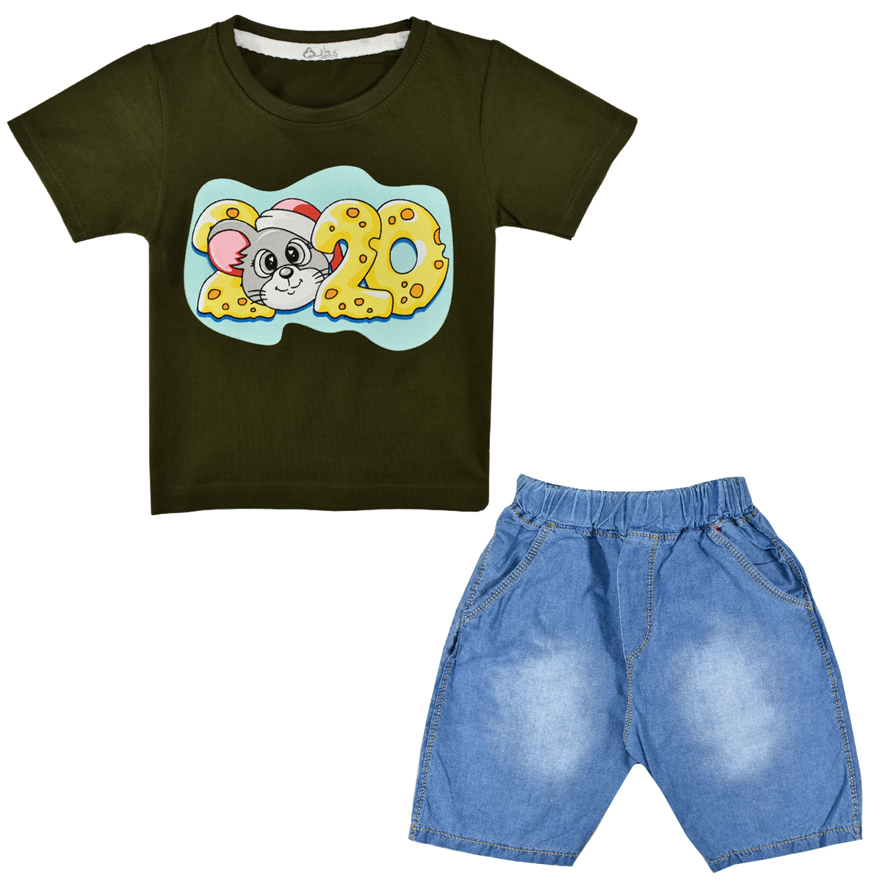 ست تیشرت و شلوارک پسرانه نیروان کد 250 -7