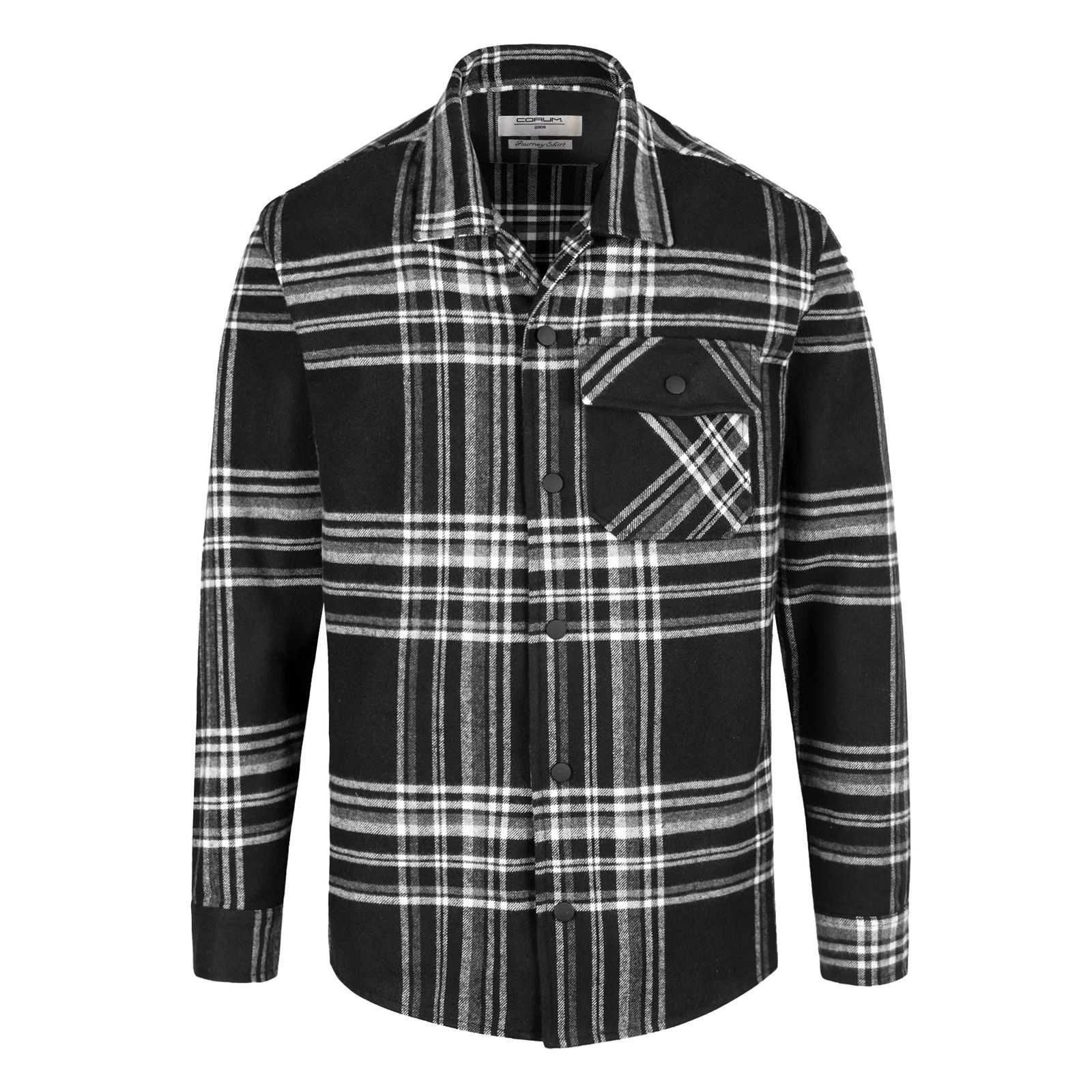 پیراهن آستین بلند مردانه کروم مدل چهارخانه پشمی 2220117