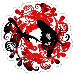 استیکر لپ تاپ مدل Black Clover Asta Flying Cool One Wing Half Demon