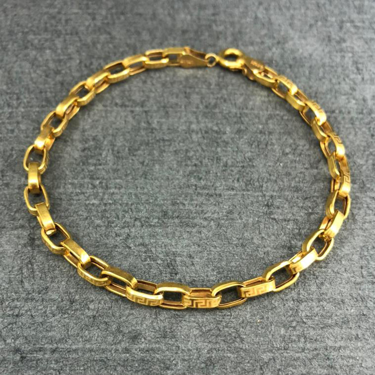 دستبند طلا 18 عیار مردانه دوست خوب مدل dk099