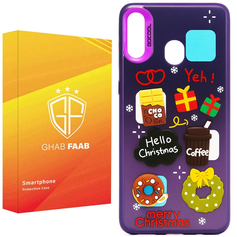 کاور قاب فاب مدل سوکول برجسته طرح دخترانه مناسب برای گوشی موبایل سامسونگ Galaxy A20 / Galaxy A30