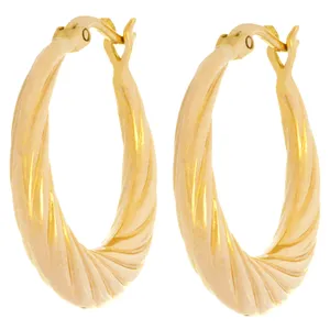 گوشواره طلا 18 عیار زنانه طلای مستجابی مدل حلقه ای کد 01