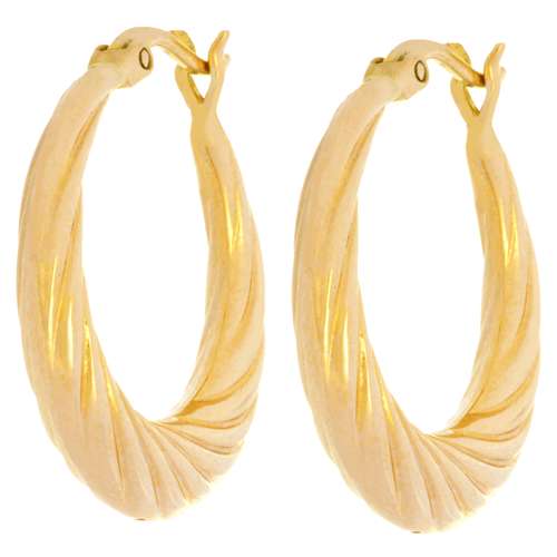 گوشواره طلا 18 عیار زنانه طلای مستجابی مدل حلقه ای کد 01