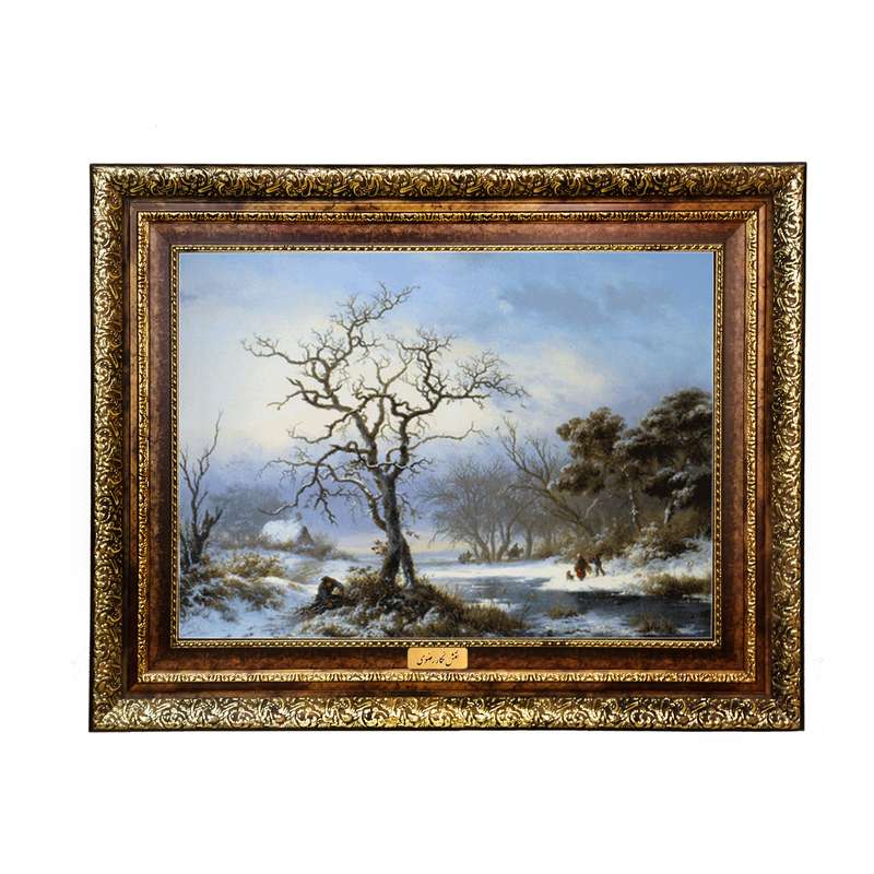 تابلو فرش ماشینی نقش نگار رضوی طرح منظره کد 1712KH