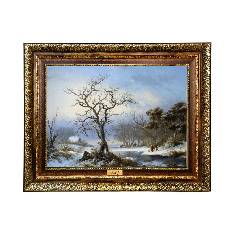 تابلو فرش ماشینی نقش نگار رضوی طرح منظره کد 1712KH