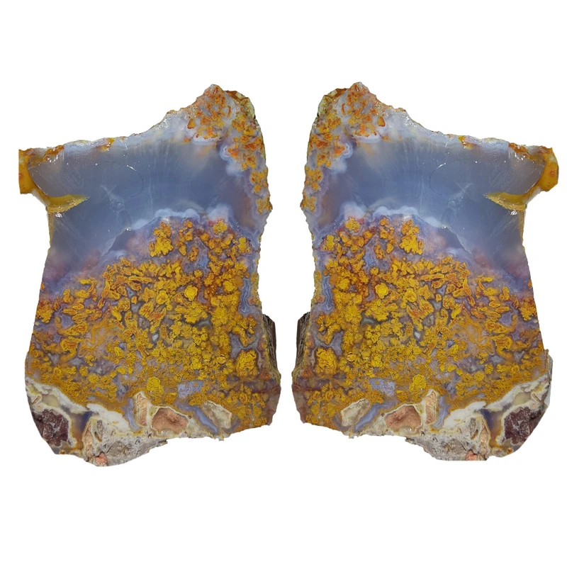 سنگ عقیق مدل شجر پاییزی کد 7 مجموعه 2 عددی