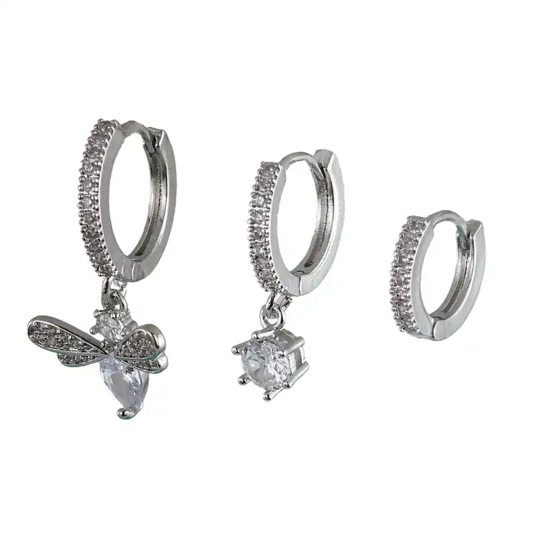 گوشواره زنانه وای اس ایکس مدل ear679 بسته سه عددی