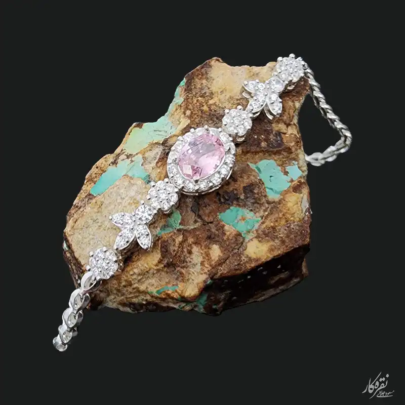 دستبند نقره زنانه مسعود جلالی نقره کار مدل 30676