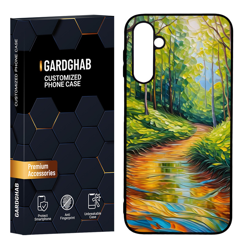   کاور گارد قاب مدل پشت گلس هنری مناسب برای گوشی موبایل سامسونگ Galaxy A24