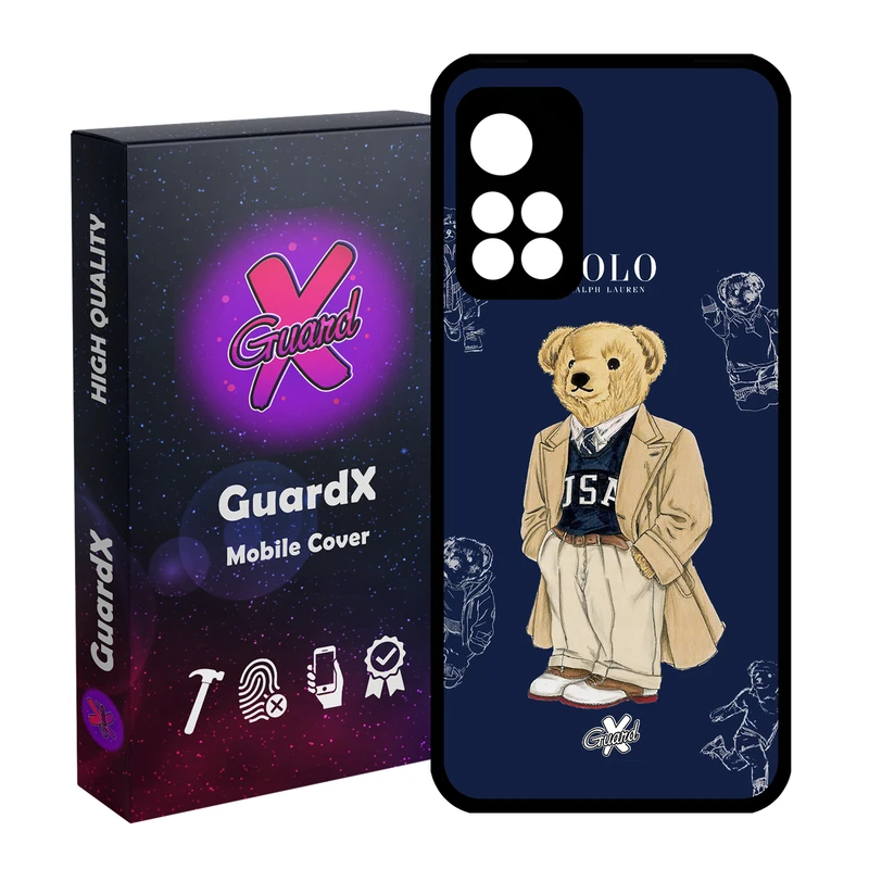 کاور گارد ایکس طرح خرس مدل Glass10427 مناسب برای گوشی موبایل شیائومی Redmi Note 11 Pro Plus 5G