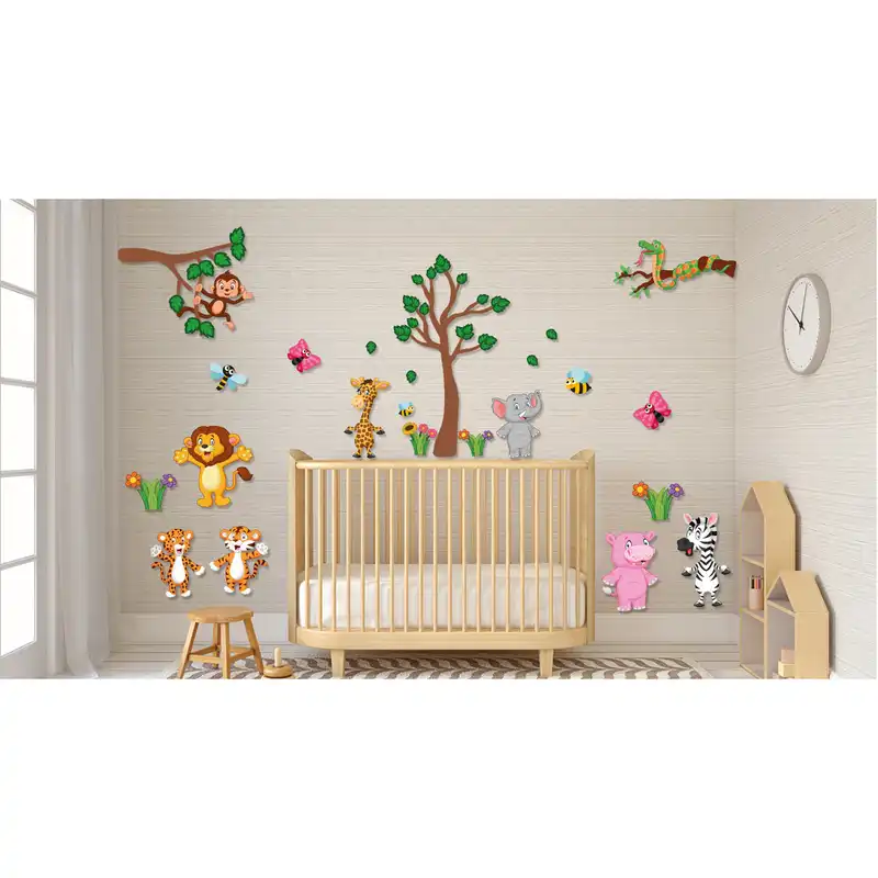 استیکر چوبی ژیوار طرح حیوانات جنگل