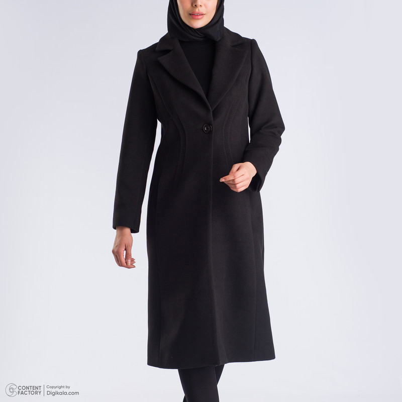 پالتو زنانه عصر جدید مدل 3026-2 رنگ مشکی