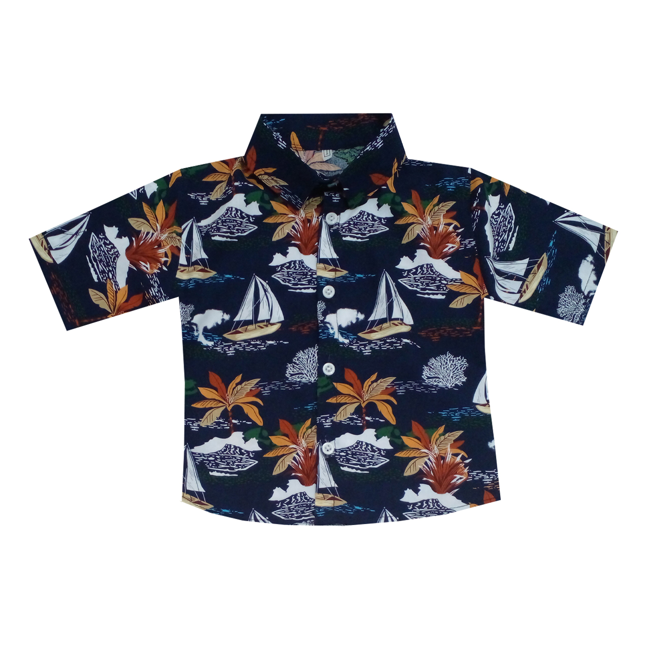 پیراهن پسرانه طرح هاوایی کد 3636