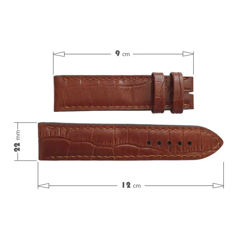 بند مدل چرم طبیعی مناسب برای ساعت هوشمند امیزفیت 22MM