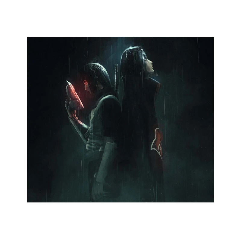 استیکر لپ تاپ و موبایل مدل انیمه طرح ناروتو اوچیها ایتاچی naruto uchiha itachi کد 1627