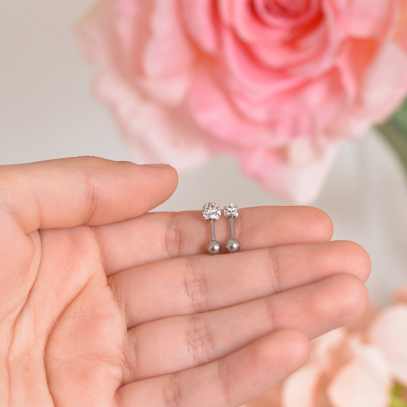 پیرسینگ گوش زنانه پایتخت مدل PS868 مجموعه 2 عددی