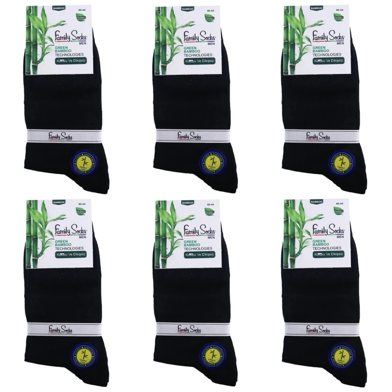 جوراب ساق کوتاه مردانه فمیلی  مدل بامبو بسته 6 عددی