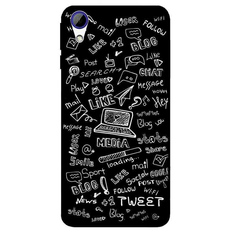کاور مگافون طرح رسانه های اجتماعی مدل 1898 مناسب برای گوشی موبایل اچ تی سی Desire 828