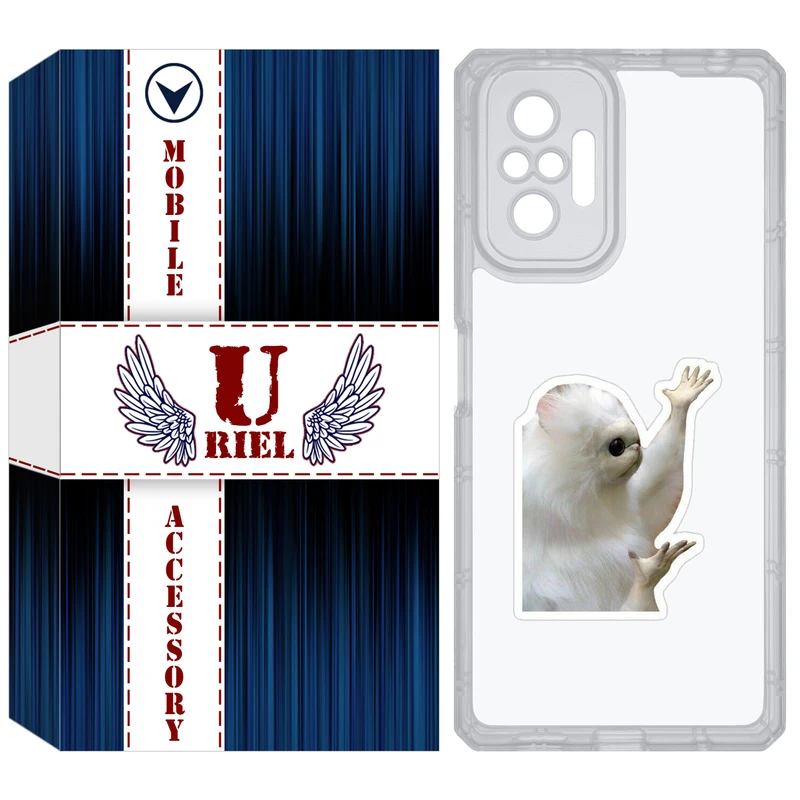 کاور یوریل مدل Clear کد 89 طرح میمون سفید مناسب برای گوشی موبایل شیائومی Redmi Note 10 Pro / Note 10 Pro Max