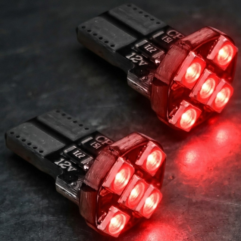 لامپ کوچک چراغ جلو و چراغ پلاک خودرو تک حالته فورس مدل ۵ تایی SMD کد RD پایه تک کنتاکت مناسب برای ساینا و کوییک بسته ۲ عددی