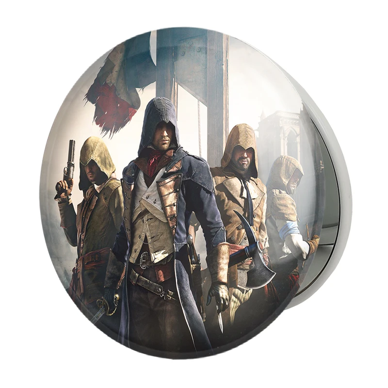 آینه جیبی خندالو طرح اساسینز کرید Assassins Creed مدل تاشو کد 4976