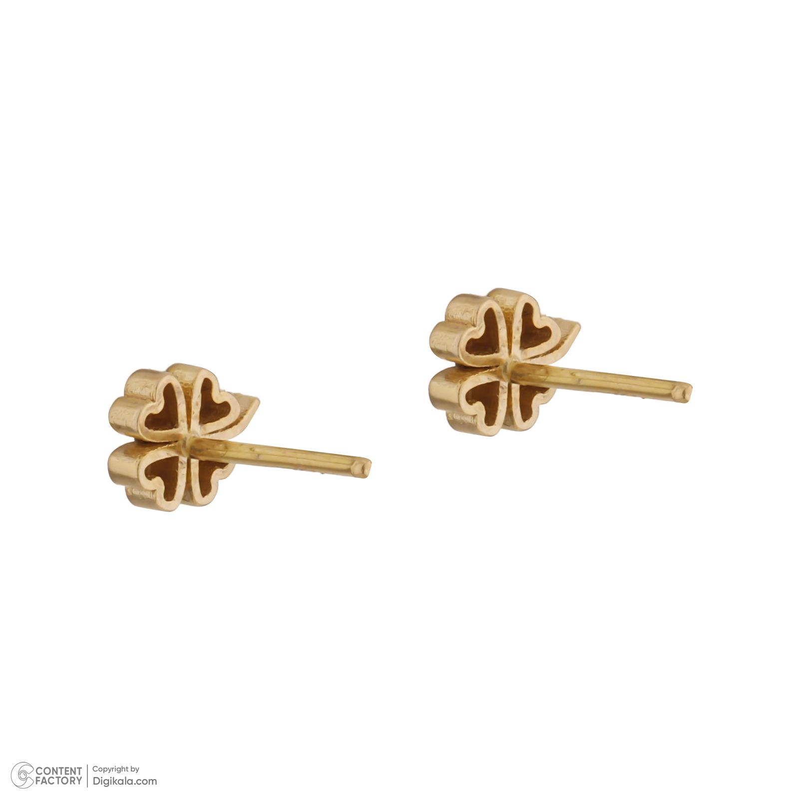 گوشواره میخی طلا 18 عیار زنانه مایا ماهک مدل ME1192 -  - 4