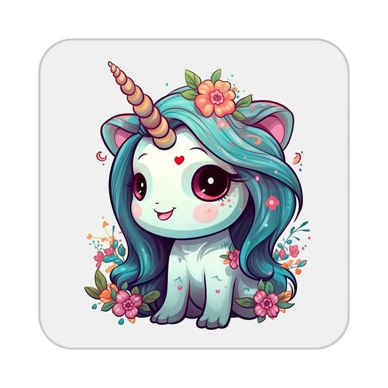 زیر لیوانی کاکتی طرح اسب تک شاخ و یونیکورن مدل mp29593