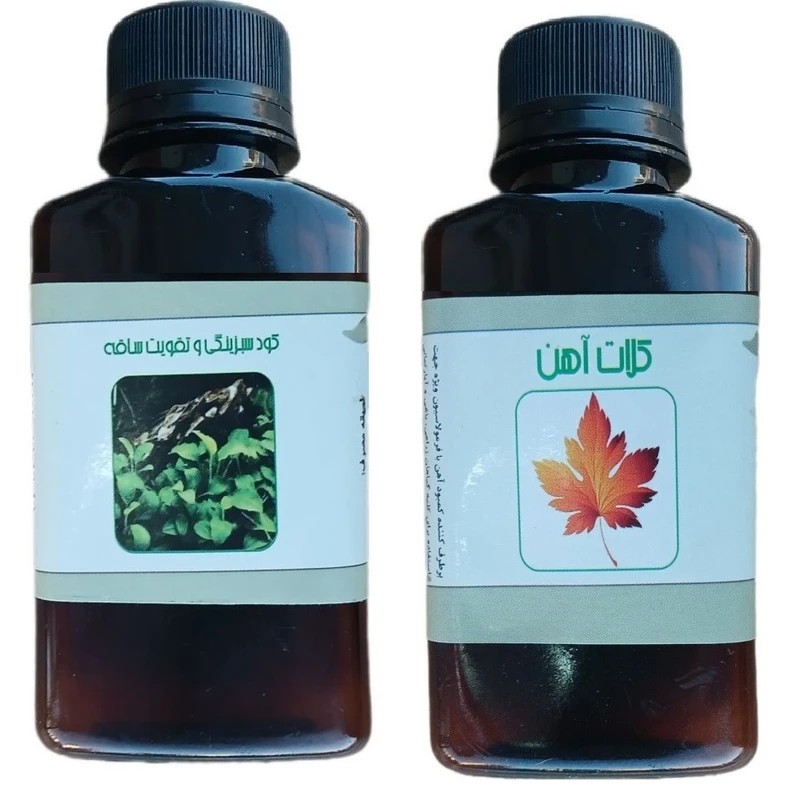 کود مایع سبزینگی و تقویت ساقه و کلات آهن مدل life drop حجم 110 میلی لیتر بسته 2 عددی