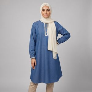 مانتو جلو بسته روی زانو زنانه کد 100