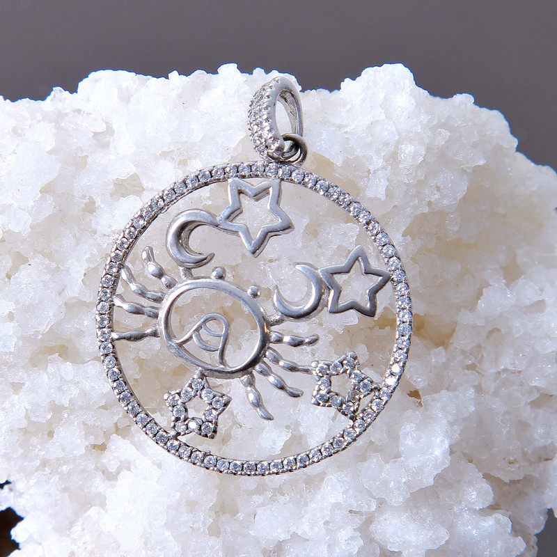 آویز گردنبند نقره زنانه بازرگانی میلادی کد PKR-155