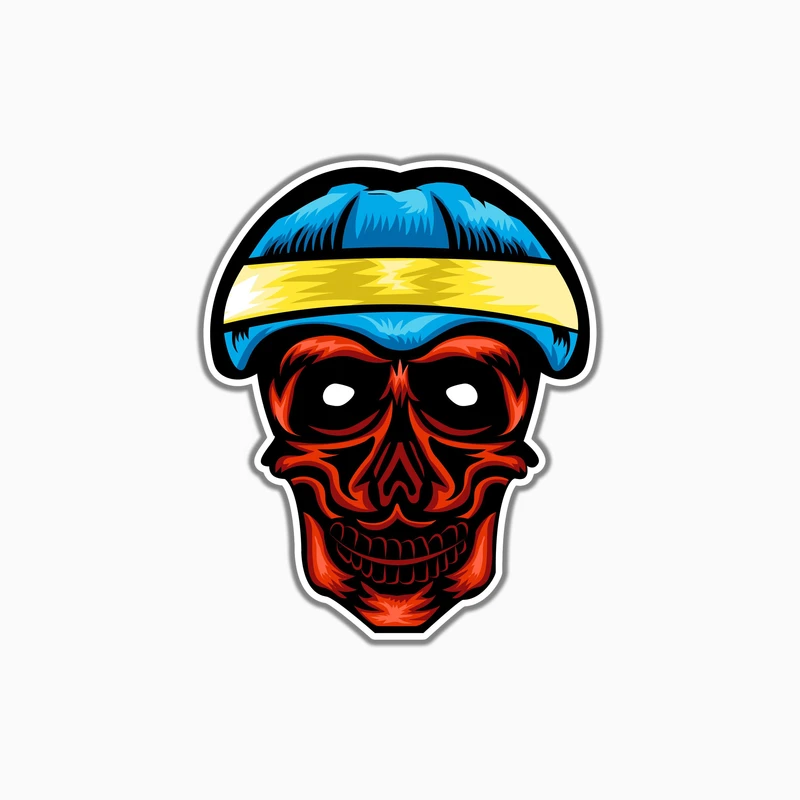 استیکر لپ تاپ و موبایل بووم طرح اسکلت کد KM9