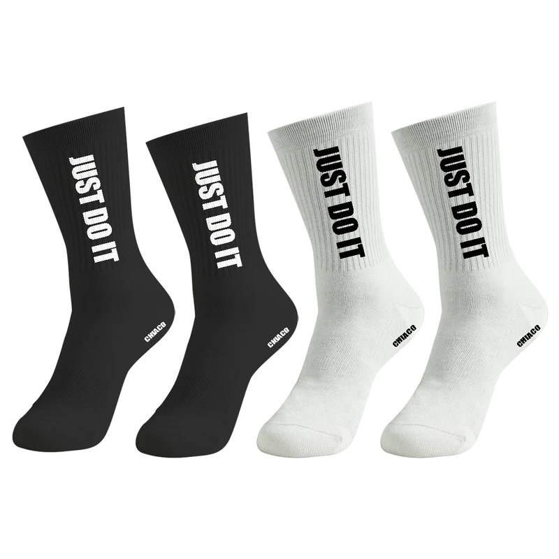 جوراب ورزشی ساق بلند زنانه چیاکو مدل JUST DO IT کد 039 بسته 2 عددی