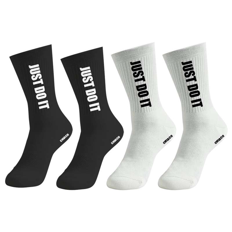 جوراب ورزشی مردانه چیاکو مدل JUST DO IT کد 039 بسته 2 عددی
