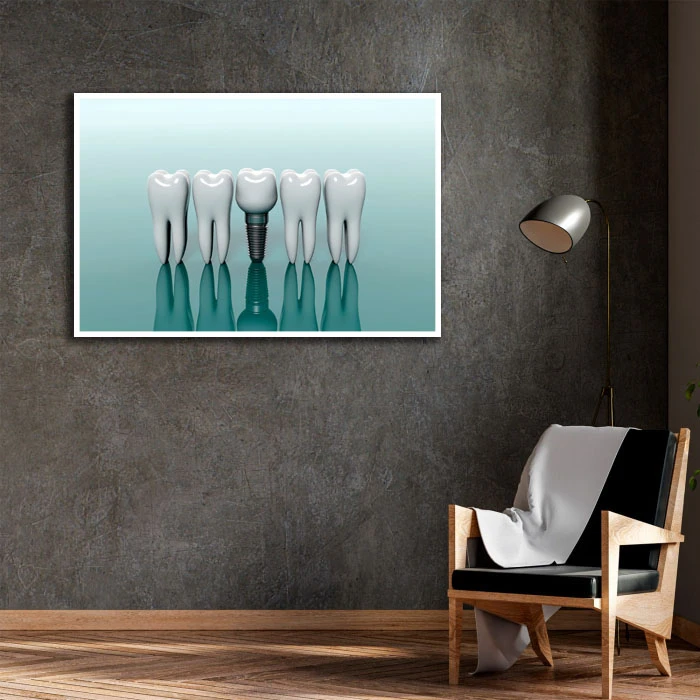 تابلو بکلیت طرح دندانپزشکی مدل W-D2201 فریم سفید