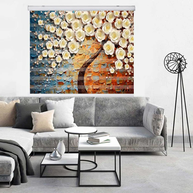 پرده زبرا زیو کد 3D1311 سایز 150x150 سانتی متر