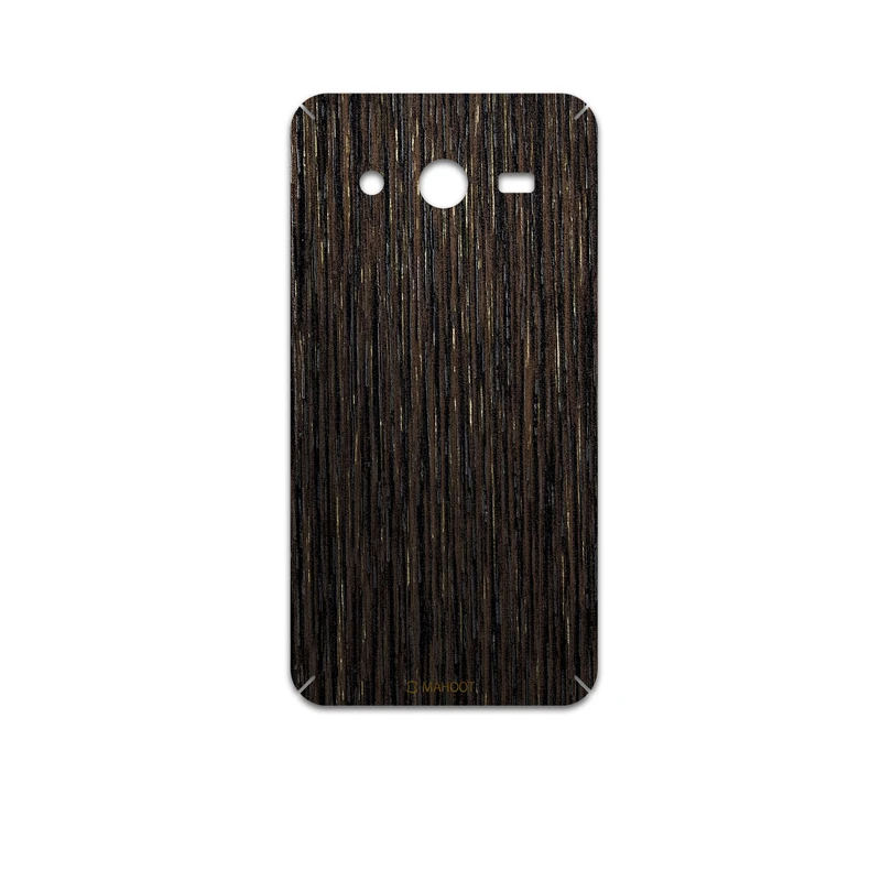 برچسب پوششی ماهوت مدل Dark-Gold-Stripes-Wood مناسب برای گوشی موبایل سامسونگ Galaxy Core 2