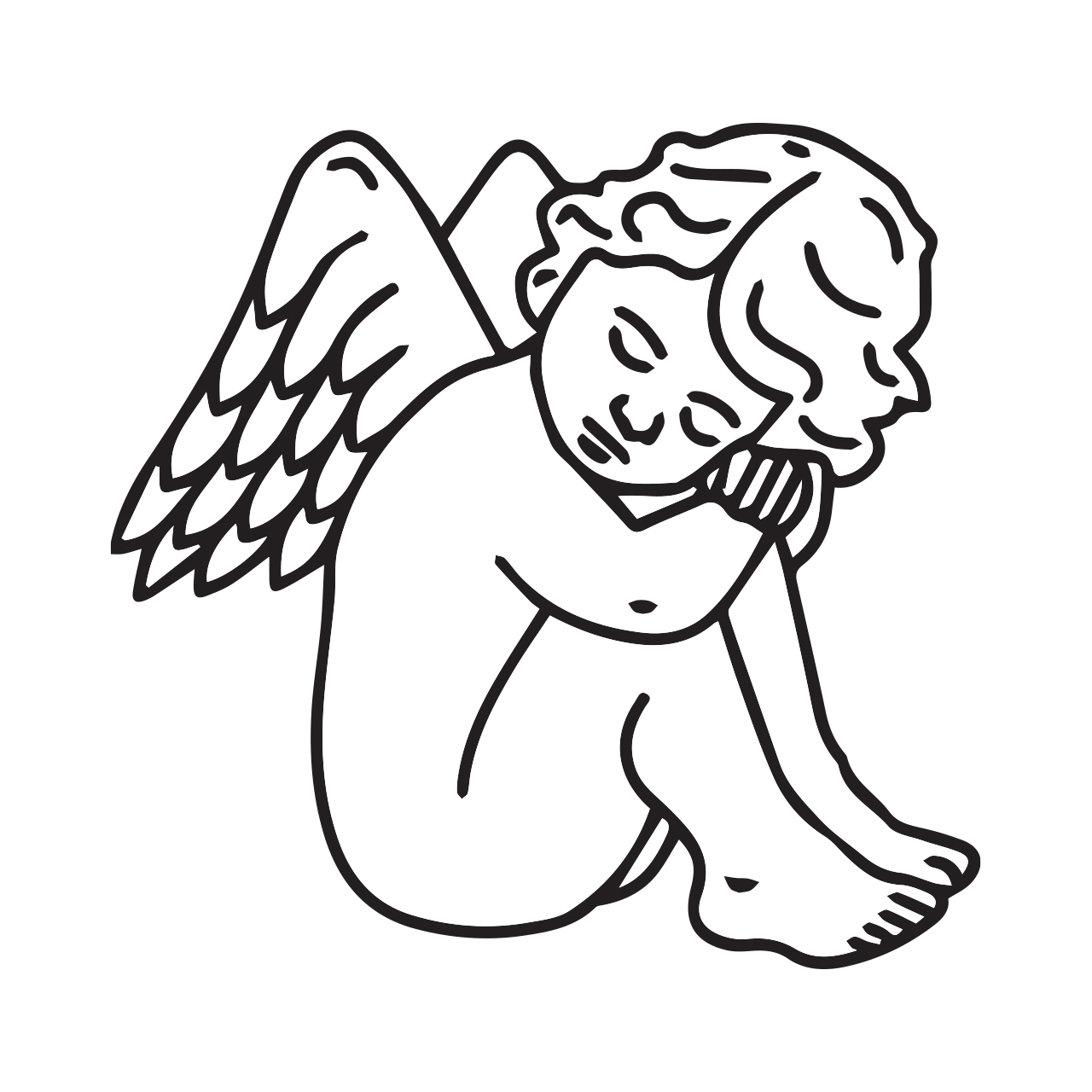 برچسب لپ تاپ پویا مارکت طرح بچه فرشته کد 1102
