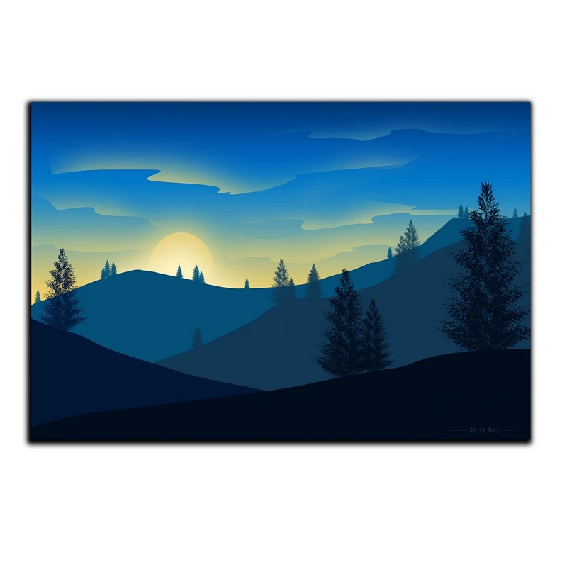 تابلو شاسی بکلیت طرح گرافیکی کوه و جنگل مدل SH-S4975