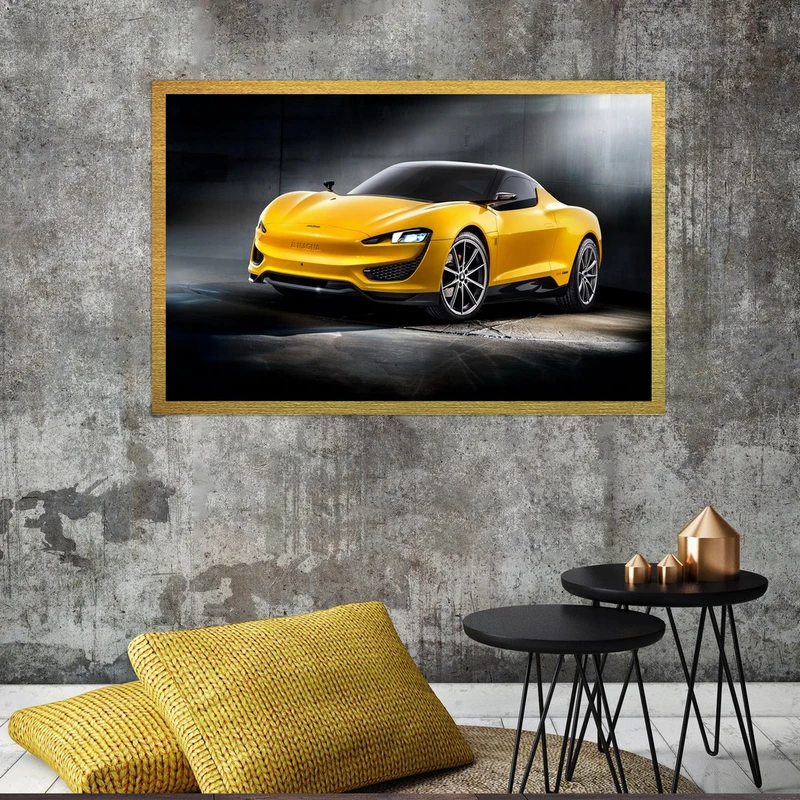 تابلو بکلیت طرح ماشین مگان مدل قاب شاسی T-S8953