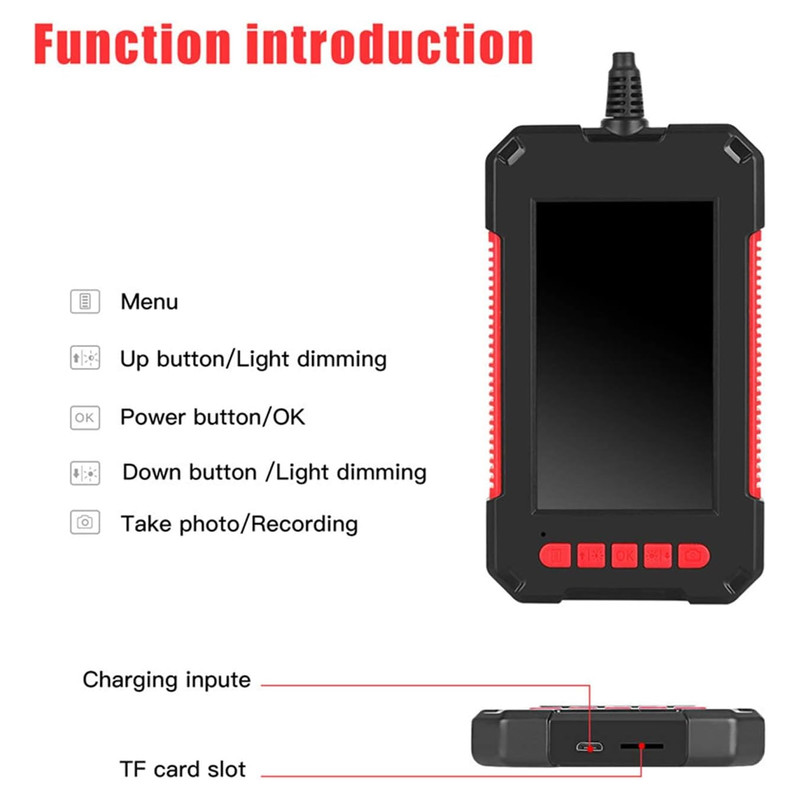 دوربین آندوسکوپی مدل مانیتور دار کد 10m Full HD New