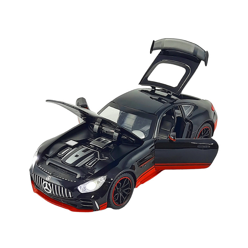 ماشین فلزی مدل موزیکال GTR Black بنز کد CZ121a