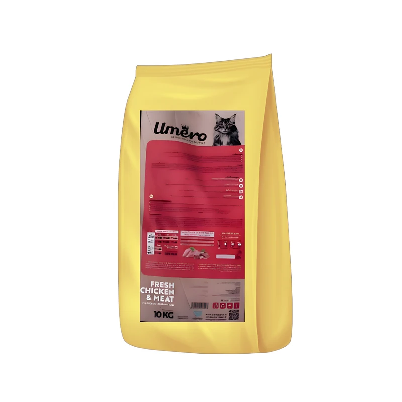 غذا خشک گربه بالغ اومرو مدل 01 طعم گوشت و مرغ وزن 10 کیلوگرم