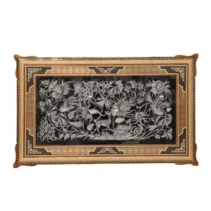 تابلو قلمزنی مسی صنایع دستی فاخر مدل رضوان کد Heaven103p62in8040