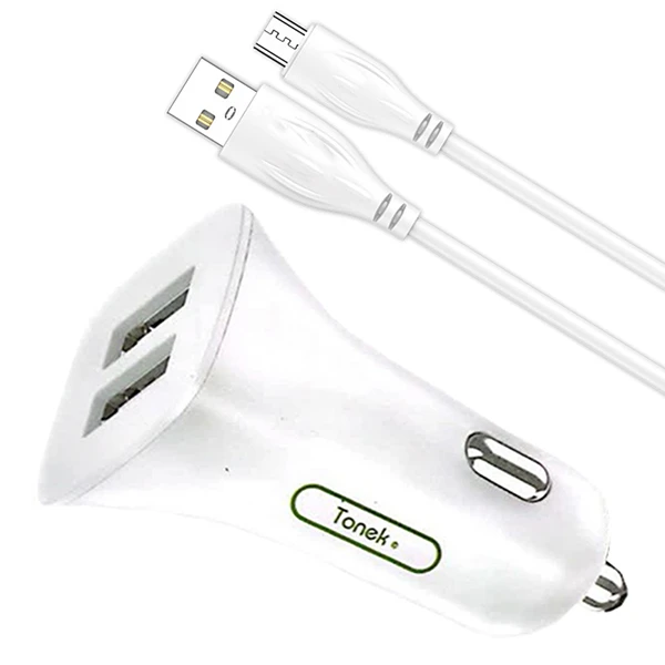 شارژر فندکی 3.4 وات تونک مدل D66 به همراه کابل تبدیل میکرو