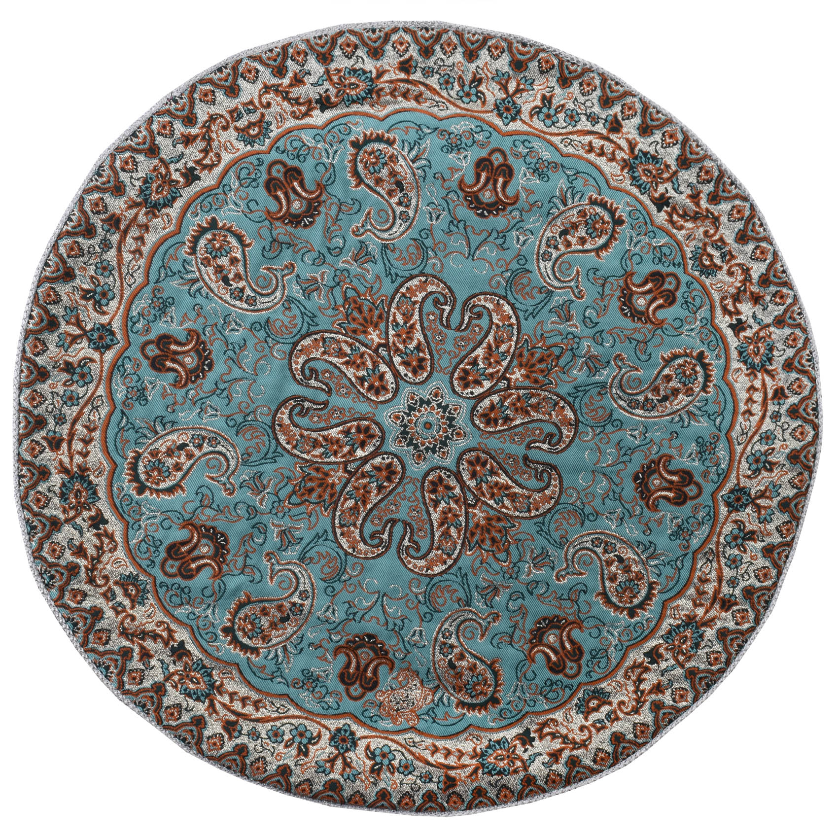 رومیزی ترمه طرح نسترن مدل SABZABI50/50
