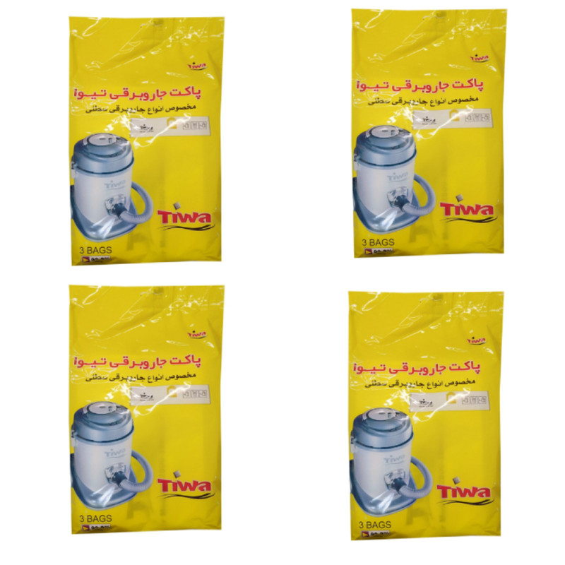 پاکت جاروبرقی مدل پاکت جاروبرقی تیوا مدل 004 چهار بسته 12 عددی مناسب برای جاروبرقی سطلی پاکت جاروبرقی مدل پاکت جاروبرقی تیوا مدل 004 چهار بسته 12 عددی مناسب برای جاروبرقی سطلی